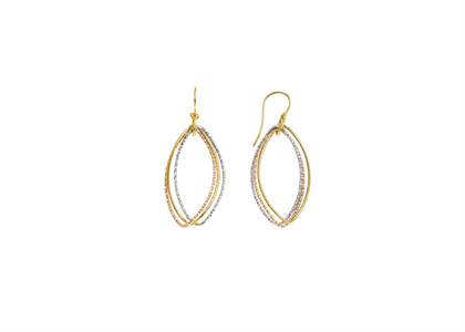 Three Tone Plated | Chandelier Earrings